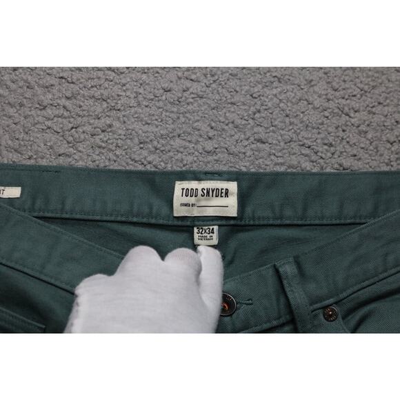 Todd Snyder Jeans 32x34 Green Slim Fit 5 Pocket Pants - Picture 5 of 5